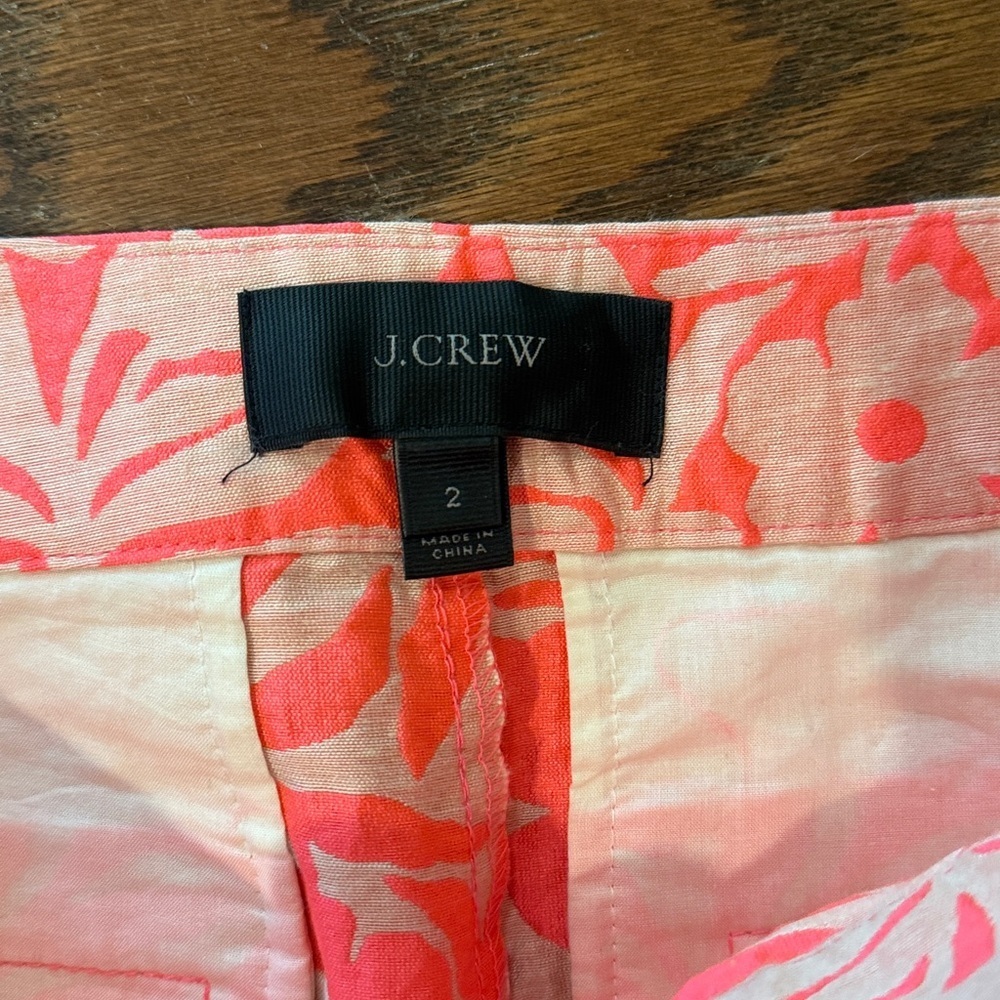 J Crew tropical neon shorts, size 2 - Picture 4 of 9